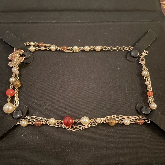 Chanel Faux Pearl + Resin Bead Necklace - Picture 8 of 11